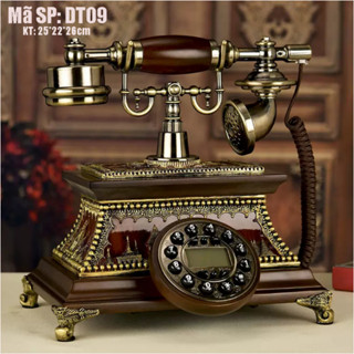 Điện thoại để bàn tân cổ điển LẮP SIM DI ĐỘNG phím bấm cao cấp DT09, Điện thoài bàn lắp sim di động nghe gọi rõ ràng