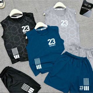 Bộ ba lỗ thể thao 13-50kg dành cho cả bé trai và bé gái chất thun lạnh mềm mát mẫu 23