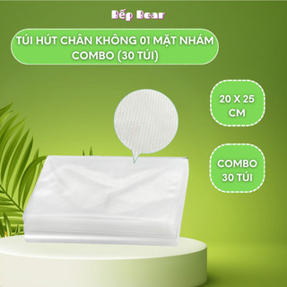 Combo 30 Túi hút chân không 1 mặt nhám_Nhiều kích thước_Túi kín