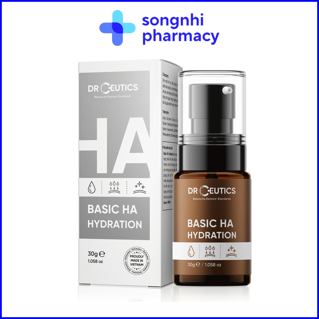 SERUM BASIC HA HYDRATION DRCEUTICS cấp ẩm ,cấp nước cho da dầu mụn/Serum HA Drceutics