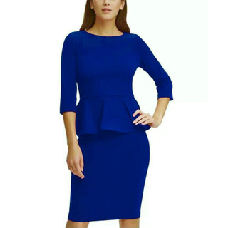Đầm peplum tay lửng form siêu tôn dáng _ Hàng dư chuẩn đẹp