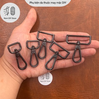 Móc Càng Cua Dây Đai Túi F628 Chân Vuông Mạ Đen Khói Phụ Liệu Làm Đồ Da Bóp Ví Móc Khóa Thắt Lưng Thủ Công Handmade DIY