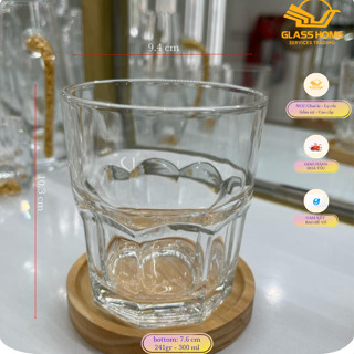 [Combo Giá Rẻ] 06 Ly Thủy Tinh Cao Cấp, Cốc Thuỷ Tinh Chịu Nhiệt Để Uống Nước, Cafe, Soda, Bia, Rượu, Soda 270/300ml