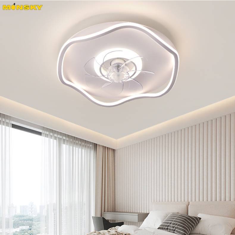 Đèn quạt MONSKY NIKED hiện đại , cao cấp - kèm điều khiển từ xa , 6 cấp độ gió , 3 chế độ ánh sáng