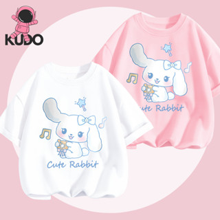 Áo thun cho bé gái KUDO chất vải cotton cao cấp họa tiết Cinnamoroll dễ thương, ms Kuromi 03
