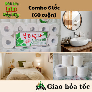Combo (6 lốc) Giấy vệ sinh Hàn Quốc 3 lớp (10 cuộn/ lốc)
