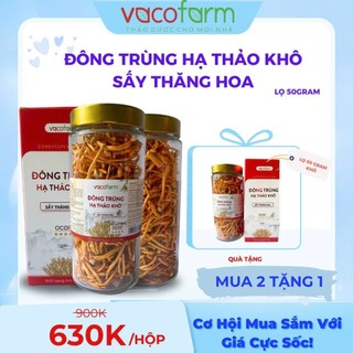[Mua 1 Tặng 1] Nấm Đông Trùng Hạ Thảo Nguyên Sợi Sấy Thăng Hoa Vacofarm Hộp 10g/30g/50g