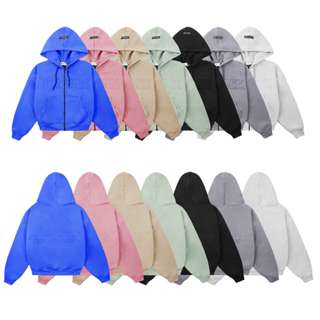 Áo Khoác NINE LEE Thêu Đắp Form Boxy Chất Vải Nỉ Bông Dày Dặn Khóa Kéo