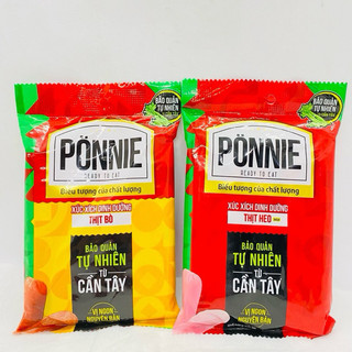 Xúc xích dinh dưỡng ponnie thịt heo/ thịt bò gói 175g