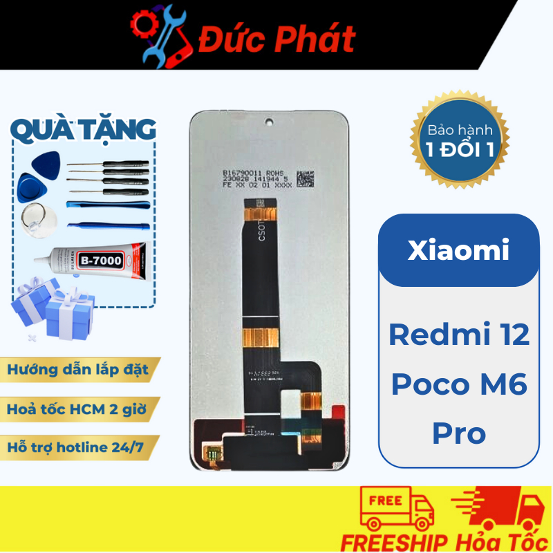 Màn Hình Thay Thế Xiaomi Redmi 12 / 13 / POCO M6 Pro 5g (Tặng kèm bộ sửa và keo)