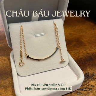 Dây chuyền Smile mặt cười, dây chuyền mẹ Pam đây rồi. Phiên bản cao cấp mạ vàng hồng 14K