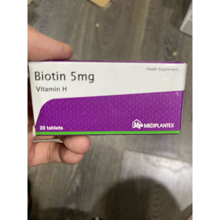 Viên uống biotin 5mg - vitamin h cho tóc khỏe,da đẹp - hộp 20 viên