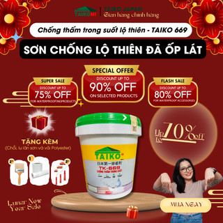 Chống thấm trong suốt taiko tk-669- chống thấm lộ thiên sàn đã ốp lát, gỗ, đá, kim loại, taiko trong suốt 1 thành phần