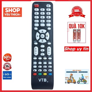 Điều khiển đầu VTB  loại tốt zin theo máy - Tặng kèm pin chính hãng - Remote VTB - Remote Đầu thu  VTB