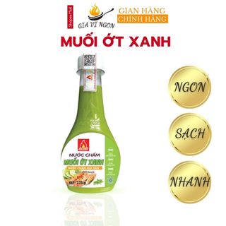 Nước Chấm Muối Ớt xanh AZCHEF chai 235g đậm đà hương vị ớt nước chấm các loại hải sản
