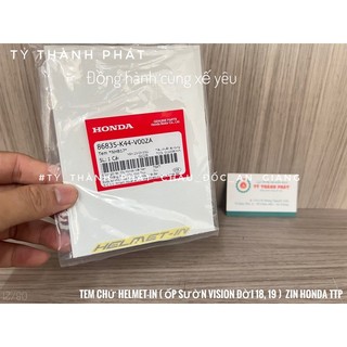 Tem chử HELMET-IN ( ốp sườn Vision đời 18, 19 ) ( 1 Lá )