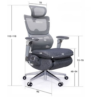 Ghế giám đốc công thái học lưng lưới có massage chân thép trắng, ghế giám đốc hiện đại