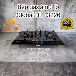Bếp gas âm 3 lò cao cấp Global