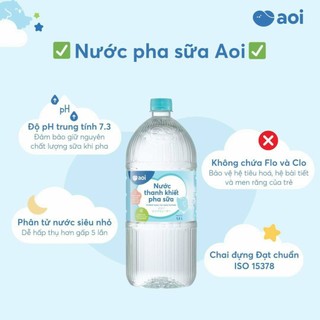 Nước thanh khiết pha sữa, nước pha sữa Aoi chính hãng giá tốt, nước pha sữa cho bé, Nước dùng để pha sữa tinh khiết
