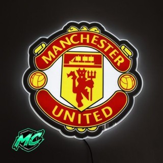 Tranh Logo CLB Đội Bóng Có Gắn Đèn Led Cao Cấp,chất liệu MDF  tráng gương, in uv mực hàn quốc bóng đ