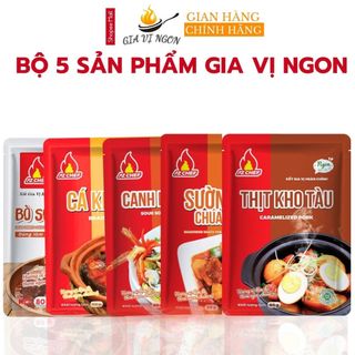 Combo 5 sản phẩm gia vị ngon AZCHEF đậm đà hương vị, không cần nêm nếm