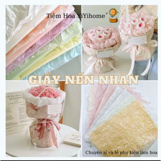 Giấy Nhăn Lụa Nhàu Pearl Pear Gói Hoa,Gói Qùa ,Bó Hoa Quả Siêu Xinh - Giấy Gói Hoa Nhàu YIYIHOME