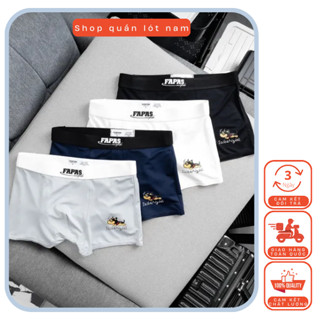 Quần sịp đùi nam cao cấp, quần lót thun lạnh in hình Gấu dễ thương vải co dãn 4 chiều mềm mịn thoáng mát Loại 1
