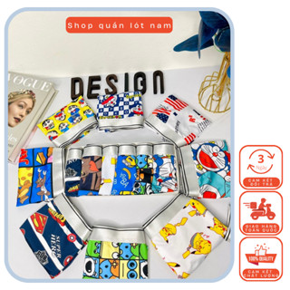 Quần lót Boxe nam, quần sịp đùi nam đùi nam thời thượng thun lạnh nhân vật phim hoạt hình mới pikachu, chuối...Full Size