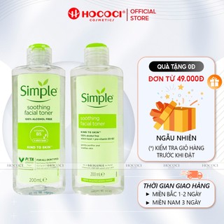 Nước Hoa Hồng Simple Kind To Skin Soothing Facial Toner 200mL