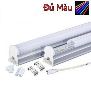 Đèn tuýp led liền máng T5 120cm 90cm 60cm 30cm ánh sáng trắng vàng xanh lá xanh dương. Chuyên hắt trần, bể cá, tủ bếp..