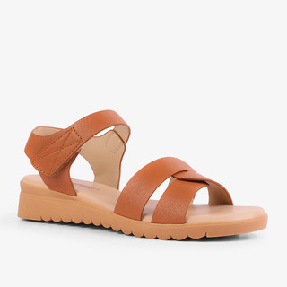 HCM - Sandal Xẹp Hạnh Dung Quai Đan Chéo HD0319AC ( Màu Kem - Đen - Bò - Trắng )