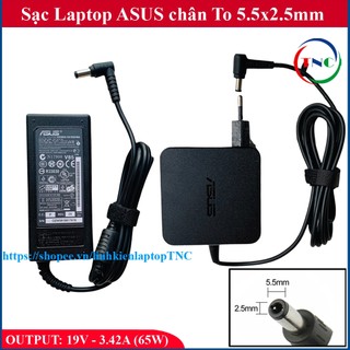 ⚡[Chân To] Sạc Laptop ASUS 19V - 3.42A (65w) cho Asus K45A, K55A, X45C, X401, K46, F451, X450, X550, P550, X551, X552