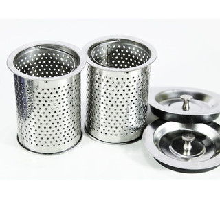 [ComBo] Bộ Giỏ Lọc Rác Inox Bồn Rửa Bát Kèm Nắp. ĐT.Lv
