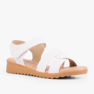 HCM - Sandal Xẹp Hạnh Dung Quai Đan Chéo HD0319AC ( Màu Kem - Đen - Bò - Trắng )