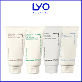 Sữa Rửa Mặt Innisfree Green Tea Hydating Amino Acid / Jeju Volcanic Pore BHA / Forest For Men / Bija Trouble 150g