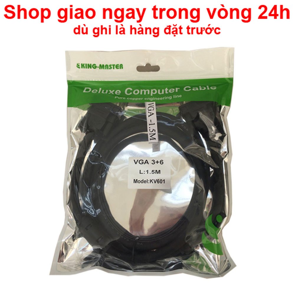 Cáp VGA Kingmaster 1,5m (3+6) KV601
