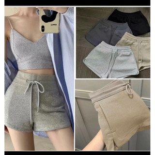 Quần short umi nỉ xẻ gấu 3 màu