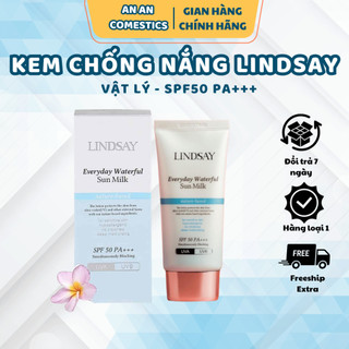 Kem Chống Nắng Vật Lý LINDSAY Cho Da Dầu Mụn, Da Khô, Da Nhạy Cảm, Nâng Tông - KCN Sunblock Cream SPF 50+ PA+++ Hàn Quốc