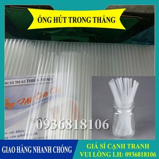 Ống hút phi 6 , phi 8 trắng trong 500g 1 gói, trong, đẹp, vệ sinh