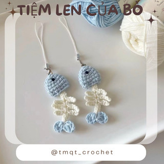 Móc khoá xương cá bằng len - handmade🧶