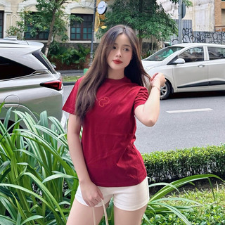 [ Baby tee ] logo thêu basic 100% COTTON