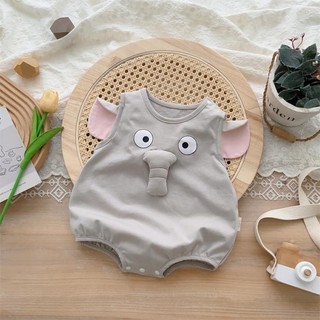 (3-12Kg)Áo liền quần Body Chip cộc tay Bodysuit liền thân COTTON .cho bé sơ sinh bé trai bé gái Body Hình Voi Con BĐB123