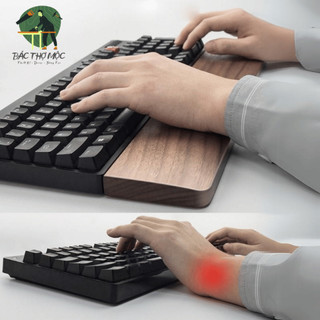 Kệ Kê Tay Bàn Phím Máy Tính FUTURECHOICE Công Thái Học Gỗ Tràm Sơn PU 3 Lớp