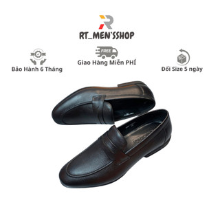 Giày lười nam công sở da bò cao cấp,đế cao su mềm êm chân, bh 12 tháng