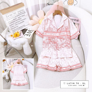 Bigsize Đồ Bộ Pijamas Boo Lụa Latin/Mango Form Đùi Size XL (60-72kg)