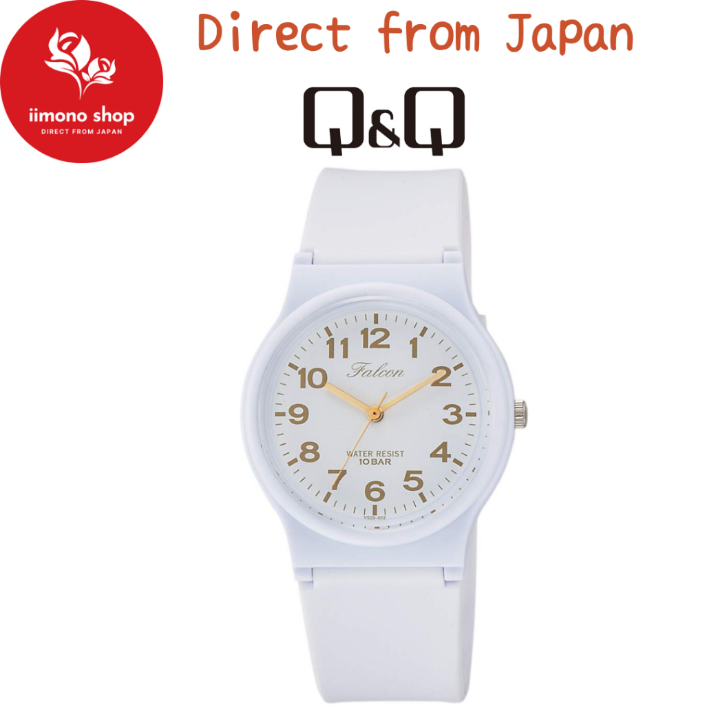 【Citizen Q&Q】 Watch Analog Waterproof Urethane Belt VS20-002 White Gold Direct from Japan
