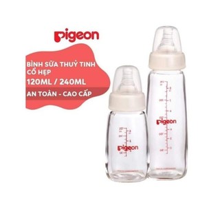 Bình sữa pigeon flexible cổ hẹp thủy tinh 120ml/ 240ml