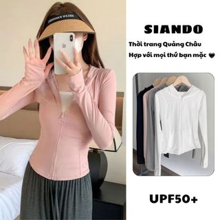Áo khoác chống nắng nữ UPF50+ CAO CẤP chất mỏng mát form ôm thoáng khí chống tia UV Siando AK02