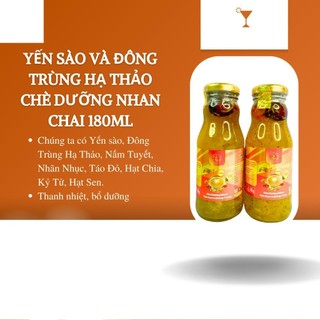 Nước Yến Sào Viet Royal Chè Dưỡng Nhan yến sào và Đông Trùng Chai 180ml