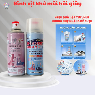 Chai Xịt Khử Mùi Giày Dép NaNo Bạc, Xịt Khử Mùi Hôi Chân Nano GT8